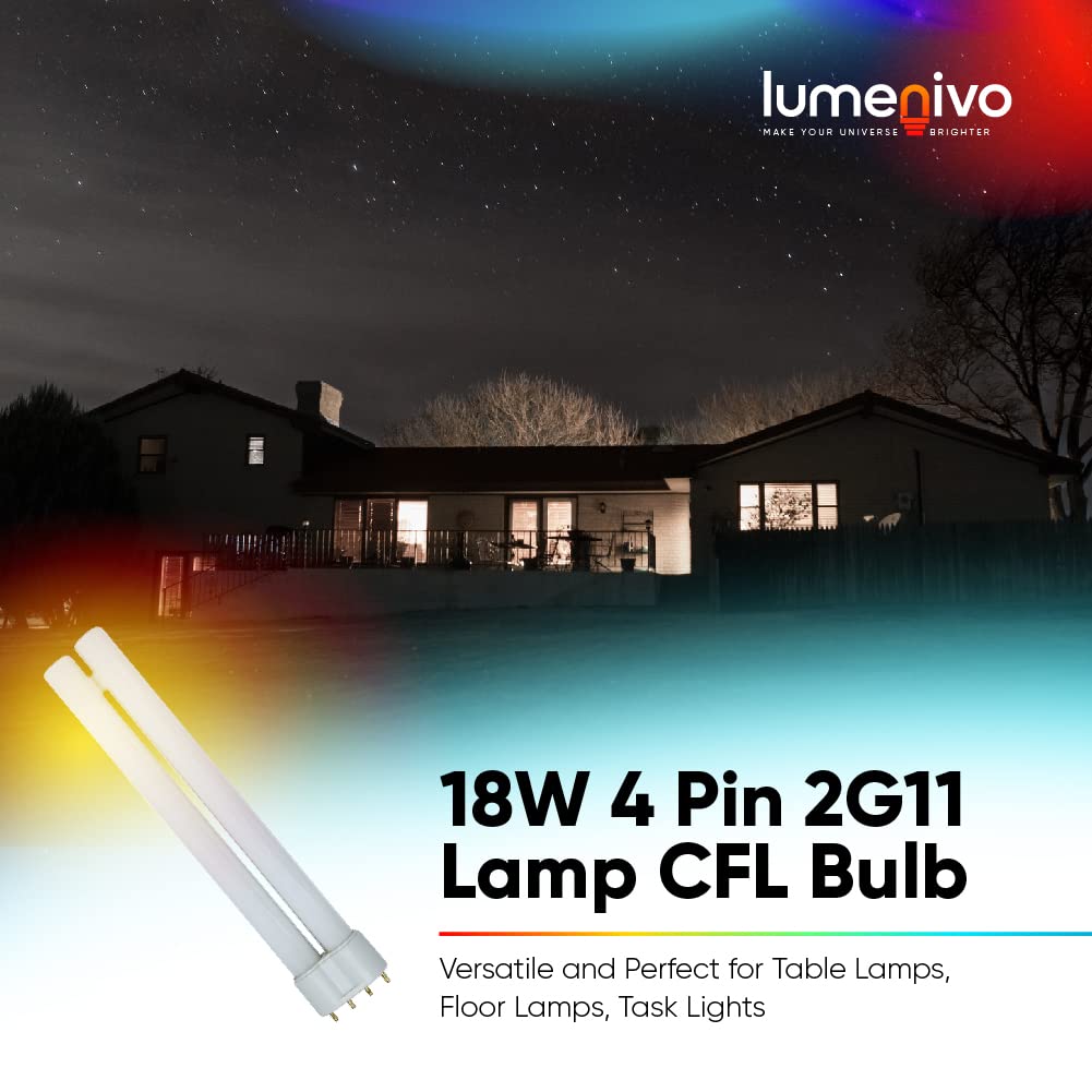 Lumenivo 18W PL Bulb Replacement for OttLite T18330 - 2G11 Base 4 Pin Light Bulb, 3000K Warm White - Ideal for Table Lamps, Floor Lamps & Task Lighting - Energy Efficient LED Light Bulb (1 Pack) - Perfect for Home Office, Reading Nook & Craft Room Lighting