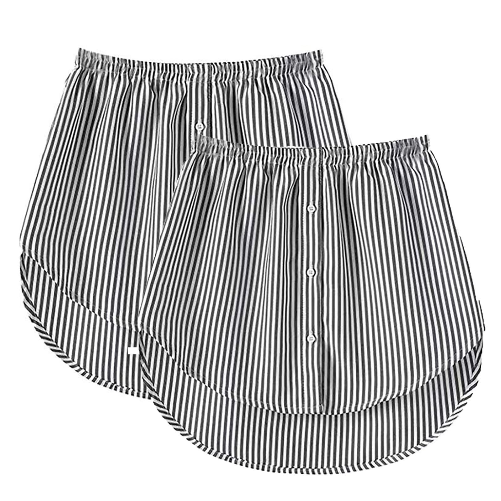 Boho Skirts for Women - Elastic Waist Flowy Maxi Skirts with 2 Extender Trims, Plus Size Striped Skirt Accessories for Beach, Festival & Summer Outfits