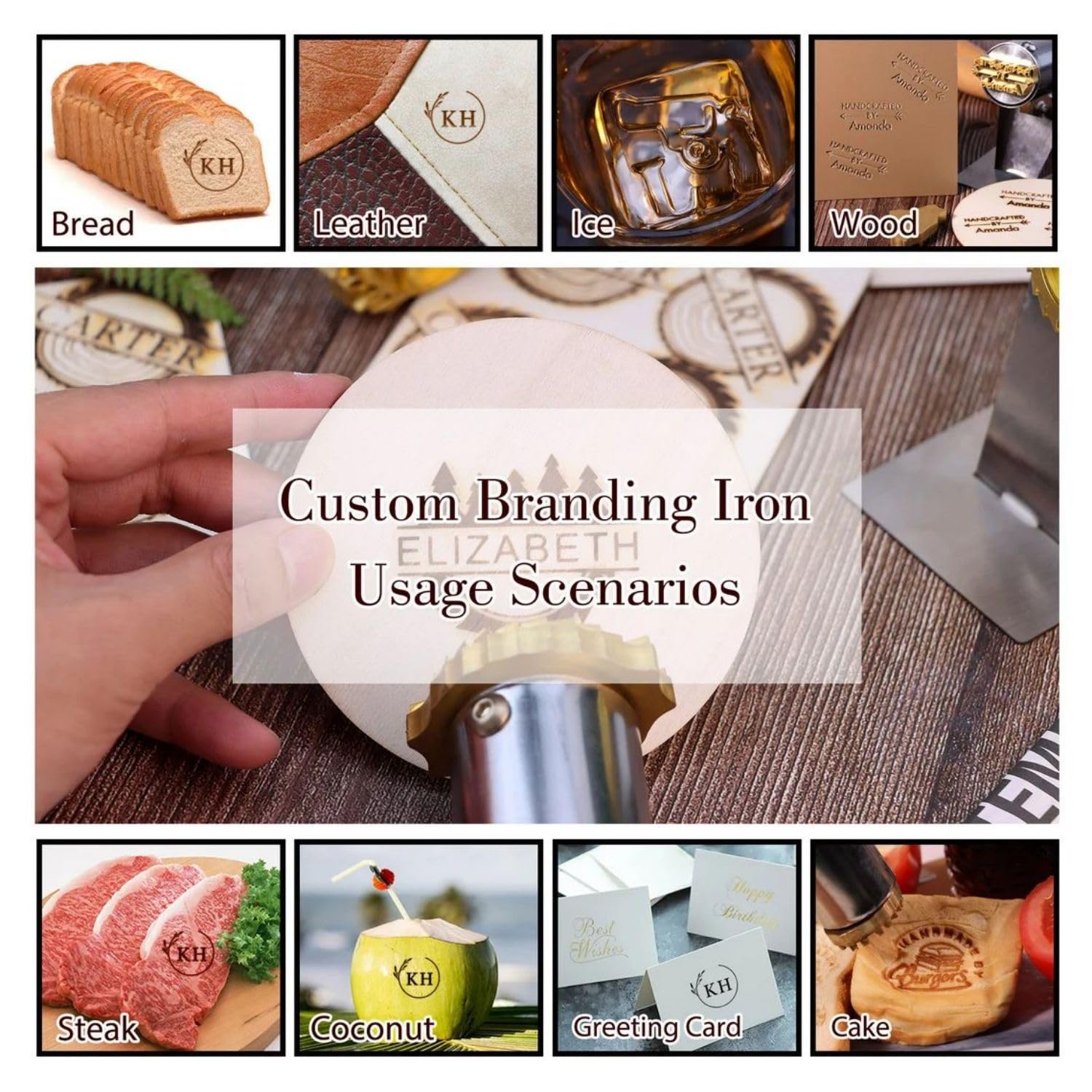 Custom Electric Branding Iron for Wood & Leather - 300W 110V Personalized Branding Tool (2.5