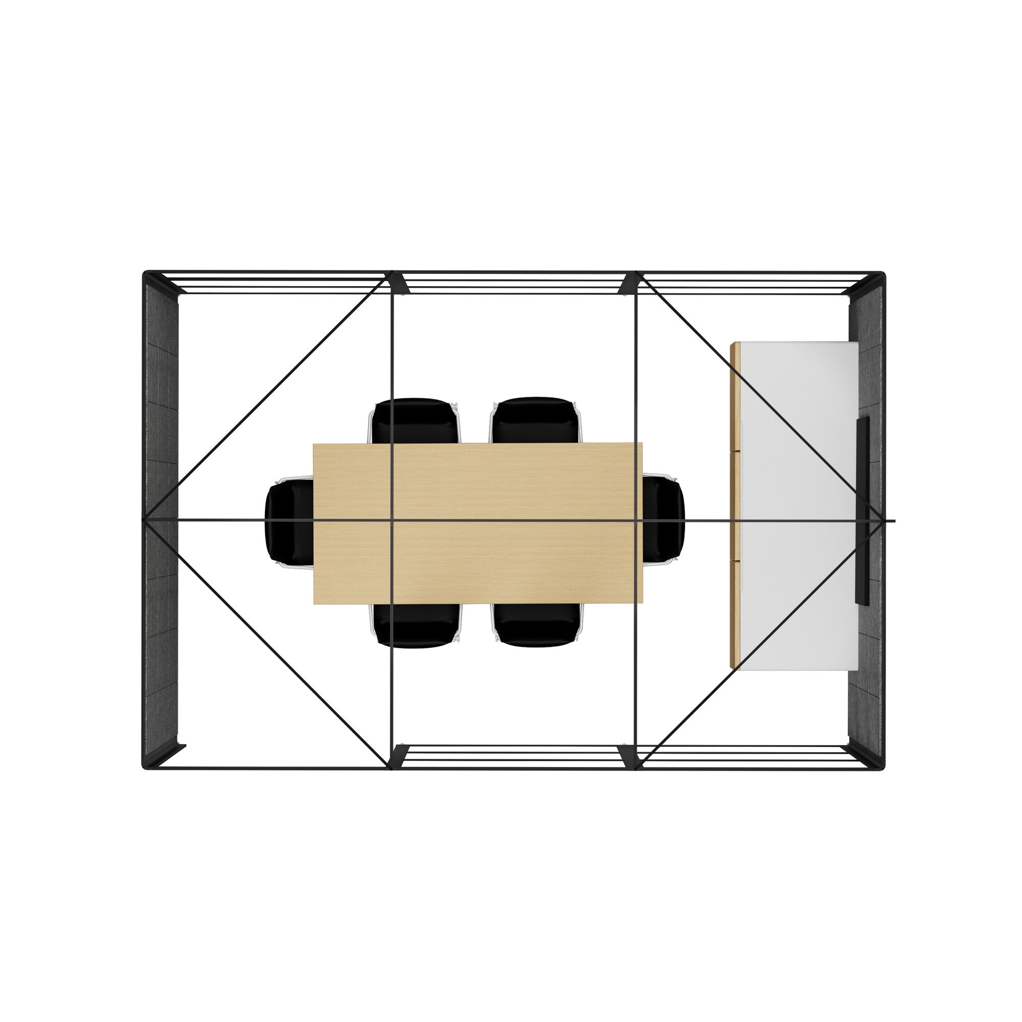 PoppinSpaces Connect Space 108501 - Modular Office Furniture System for Modern Workspaces | Perfect for Home Office, Coworking Spaces & Corporate Environments