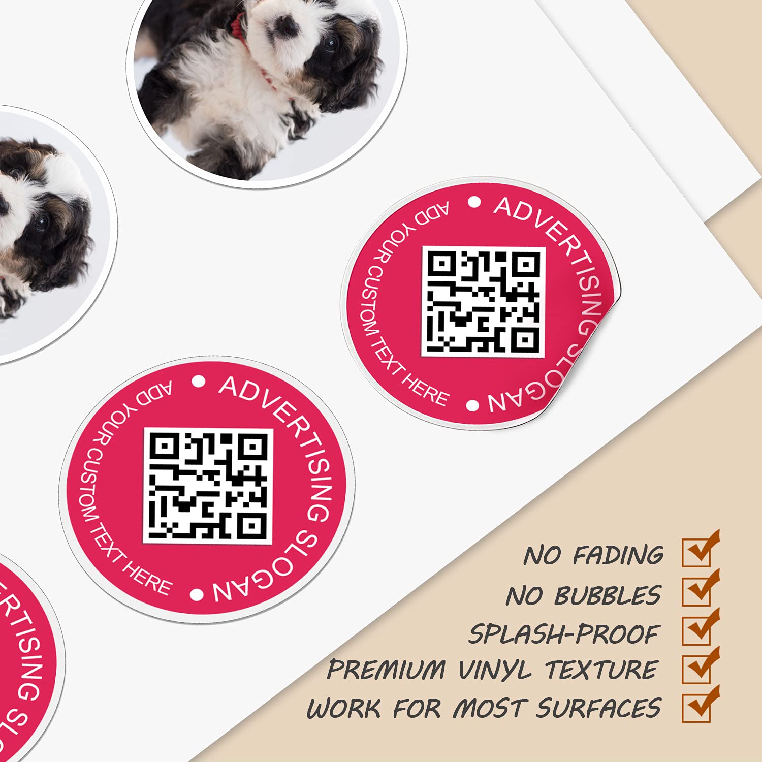 Custom QR Code Thank You Stickers - Personalized Business Labels with Logo & Text for Social Media Marketing, Branding & Events (3x6 Inch Rectangle) - Perfect for Customer Appreciation, Promotional Giveaways & Product Packaging