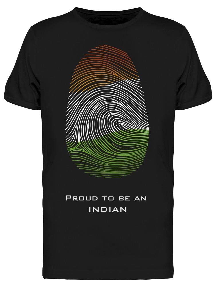 Smartprints Proud Indian Fingerprint T-Shirt for Men - Comfortable Cotton Tee for Casual Wear, Cultural Events & Patriotic Celebrations