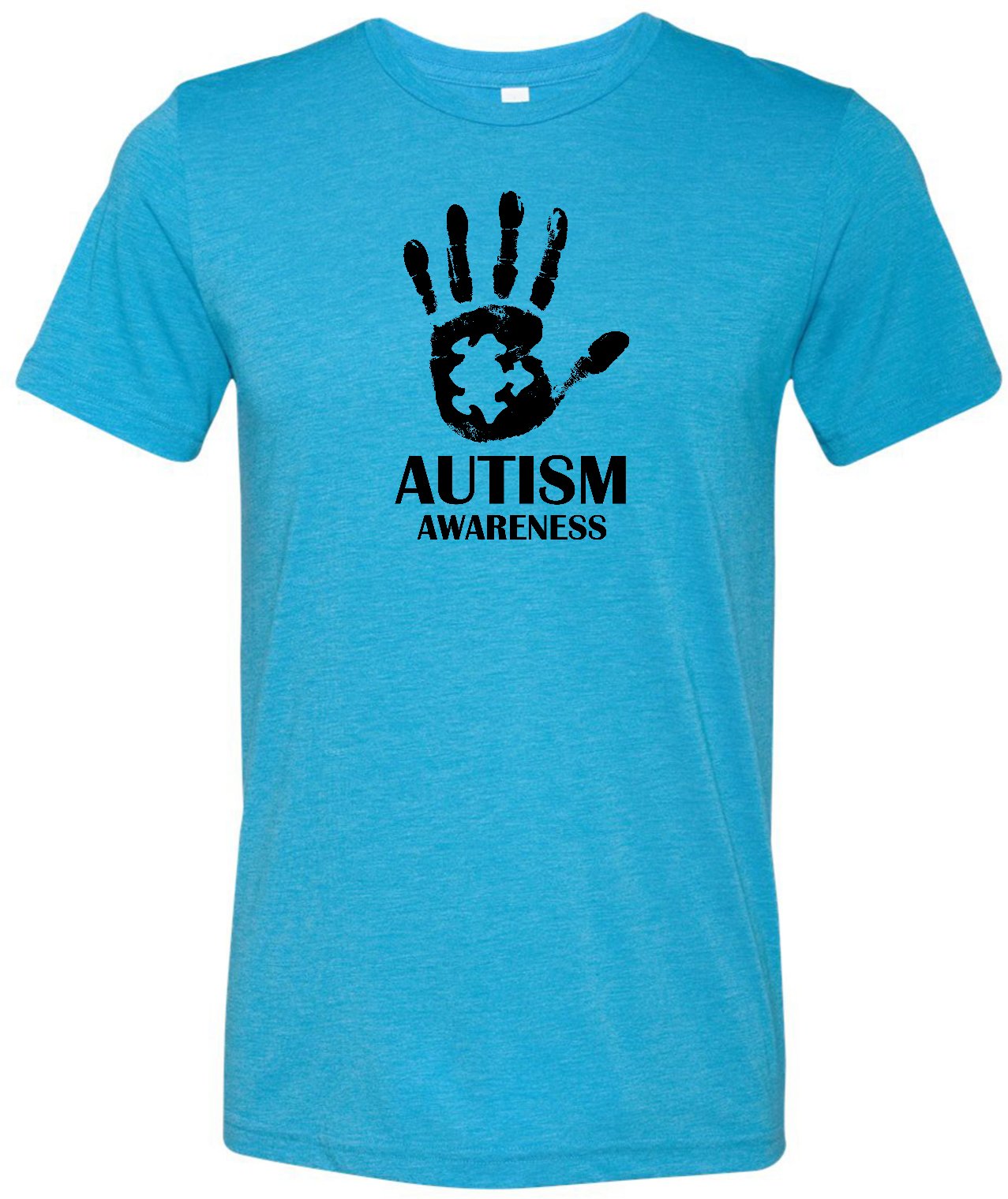 Autism Awareness Hand Design Tri-Blend T-Shirt - Soft & Comfortable for Everyday Wear - Support Autism Awareness with Style