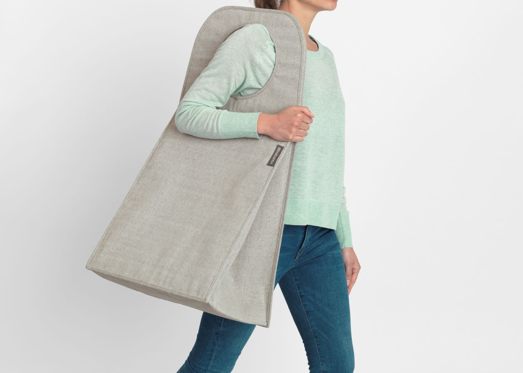 Brabantia 55L Rectangular Laundry Hamper - Grey | Durable & Stylish Clothes Storage for Bedroom, Bathroom, or Laundry Room | Perfect for Home Organization