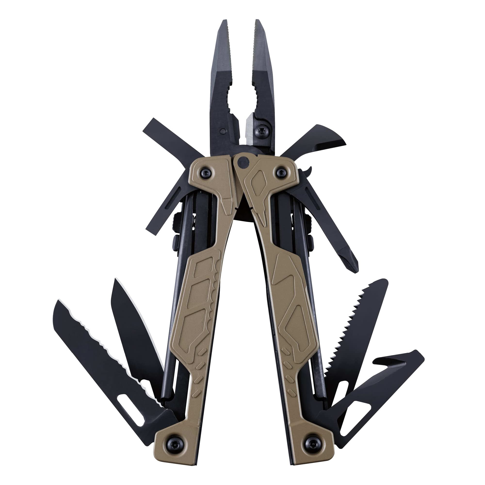 LEATHERMAN OHT One-Handed Multitool with Spring-Loaded Pliers & Strap Cutter - Coyote Tan with MOLLE Black Sheath | Tactical Survival Gear for Camping, Hiking & Emergency Preparedness