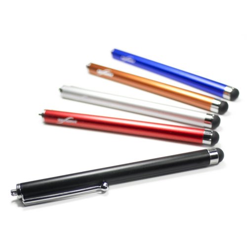 BoxWave Stylus Pen 3-Pack for Carlson Surveyor 2 - Precision Capacitive Stylus with Soft Tip (Crimson Red) - Perfect for Drawing, Note-Taking & Touchscreen Devices