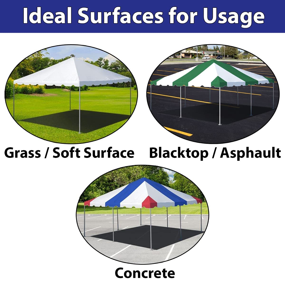 20' x 30' Heavy Duty Waterproof Frame Canopy Tent - Commercial Grade Outdoor Party Tent for 50-120 People - Green & White Vinyl Shelter for Weddings, Festivals, Farmers Markets, Backyard Gatherings and Vendor Events - Indoor/Outdoor Use