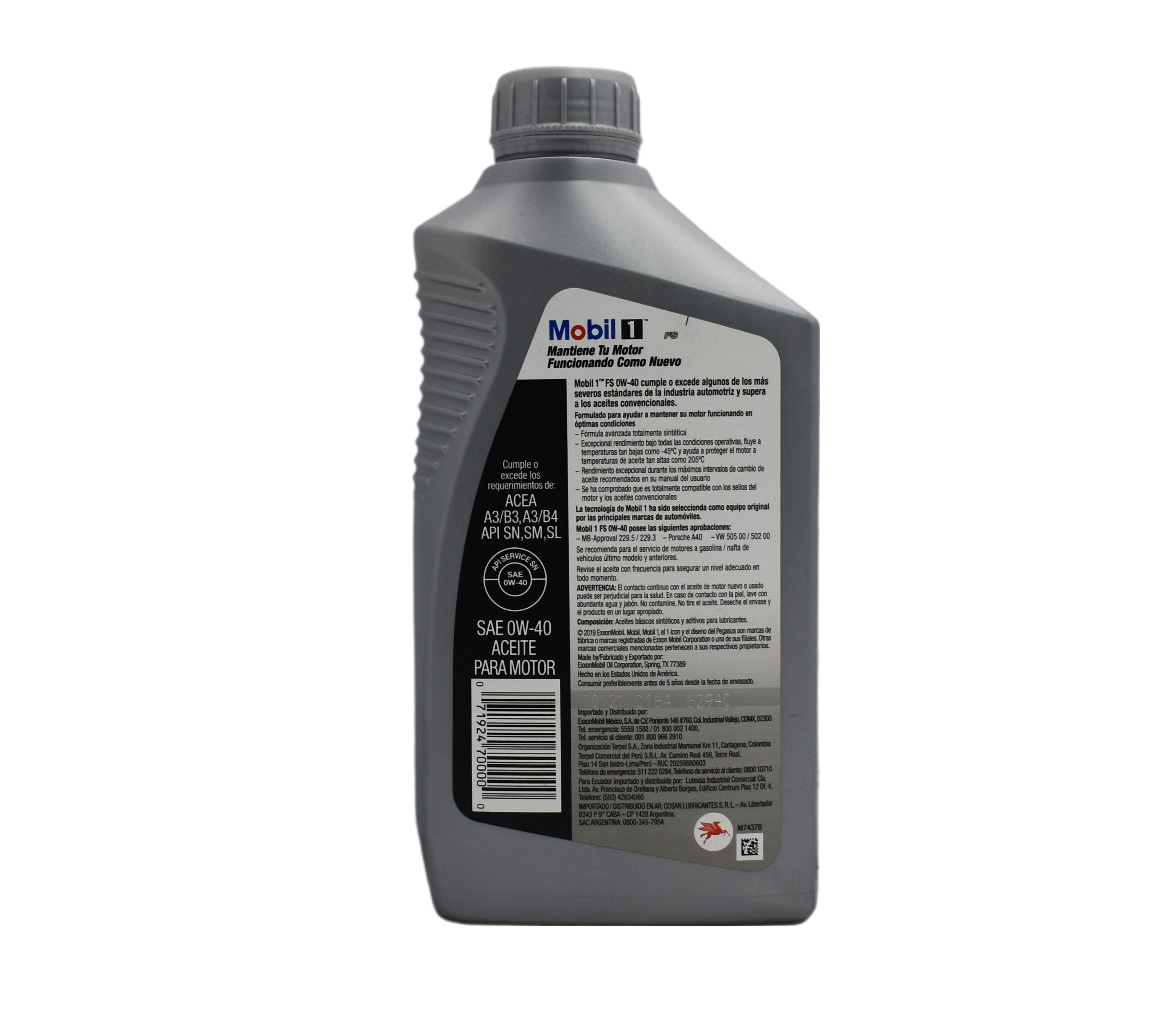 Mobil 1 Synthetic Motor Oil 0W-40 - 0.95 Liter (1 Quart) - Advanced Full Synthetic Engine Oil for High Performance Cars, Trucks & SUVs - Ideal for Extreme Temperatures & Stop-and-Go Driving