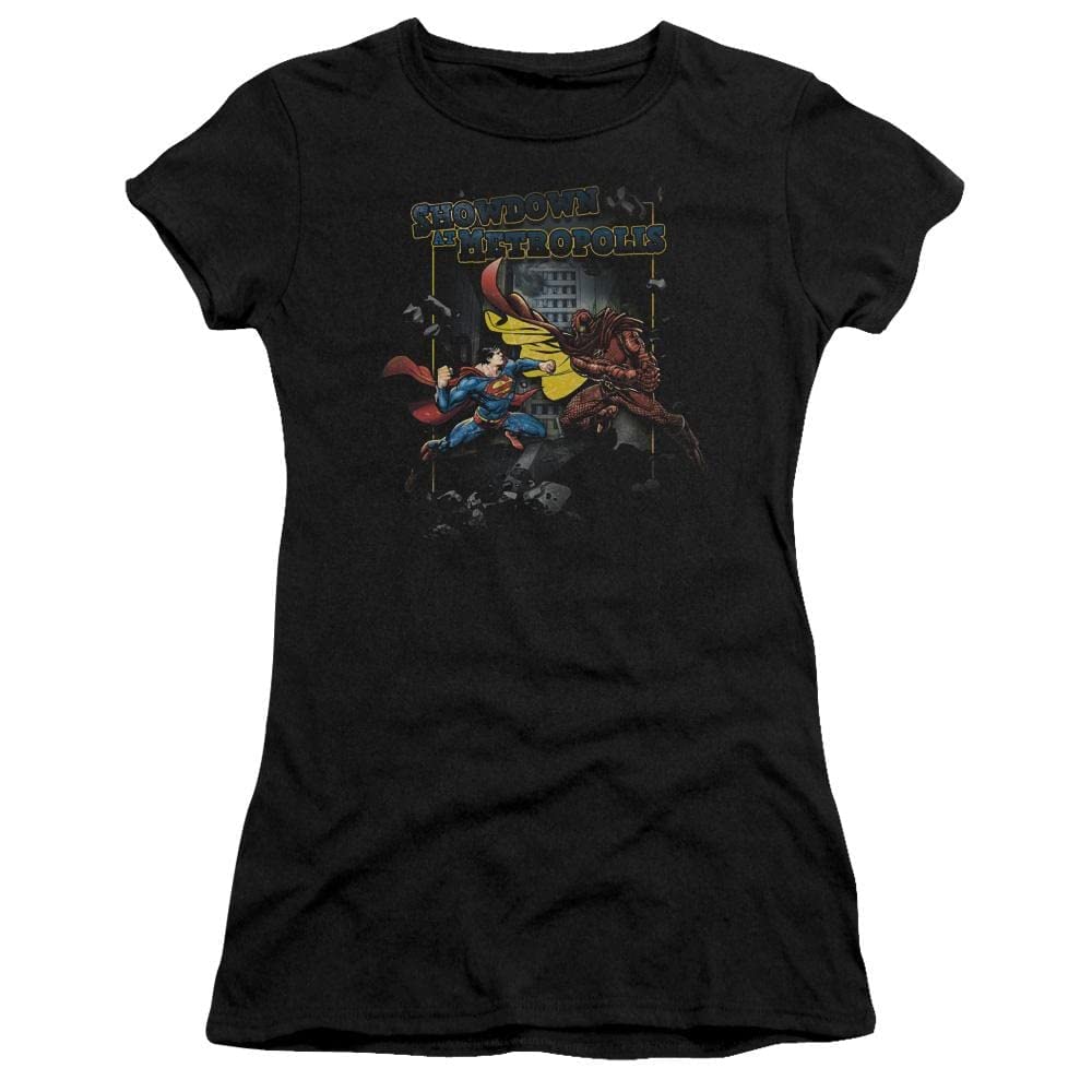 Superman vs Gotham Showdown Graphic Tee for Boys - Cool Superhero T-Shirt for Kids & Juniors - Perfect for Halloween, Cosplay & Everyday Wear