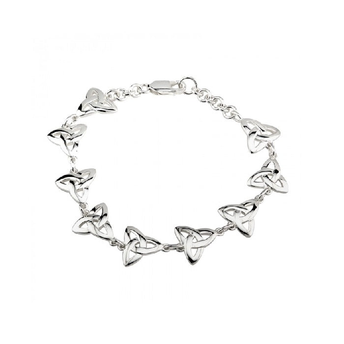 Celtic Trinity Knot Silver Bracelet for Women - Irish Symbol of Love, Friendship, and Loyalty - Perfect for St. Patrick's Day, Weddings & Gifts