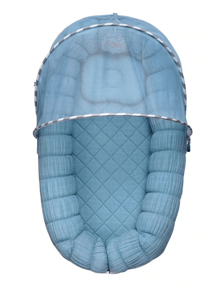 The Sleep Cloud Nest - Ultra Soft Memory Foam Pillow for Side, Back & Stomach Sleepers | Blue | Perfect for Home, Travel & Office Use