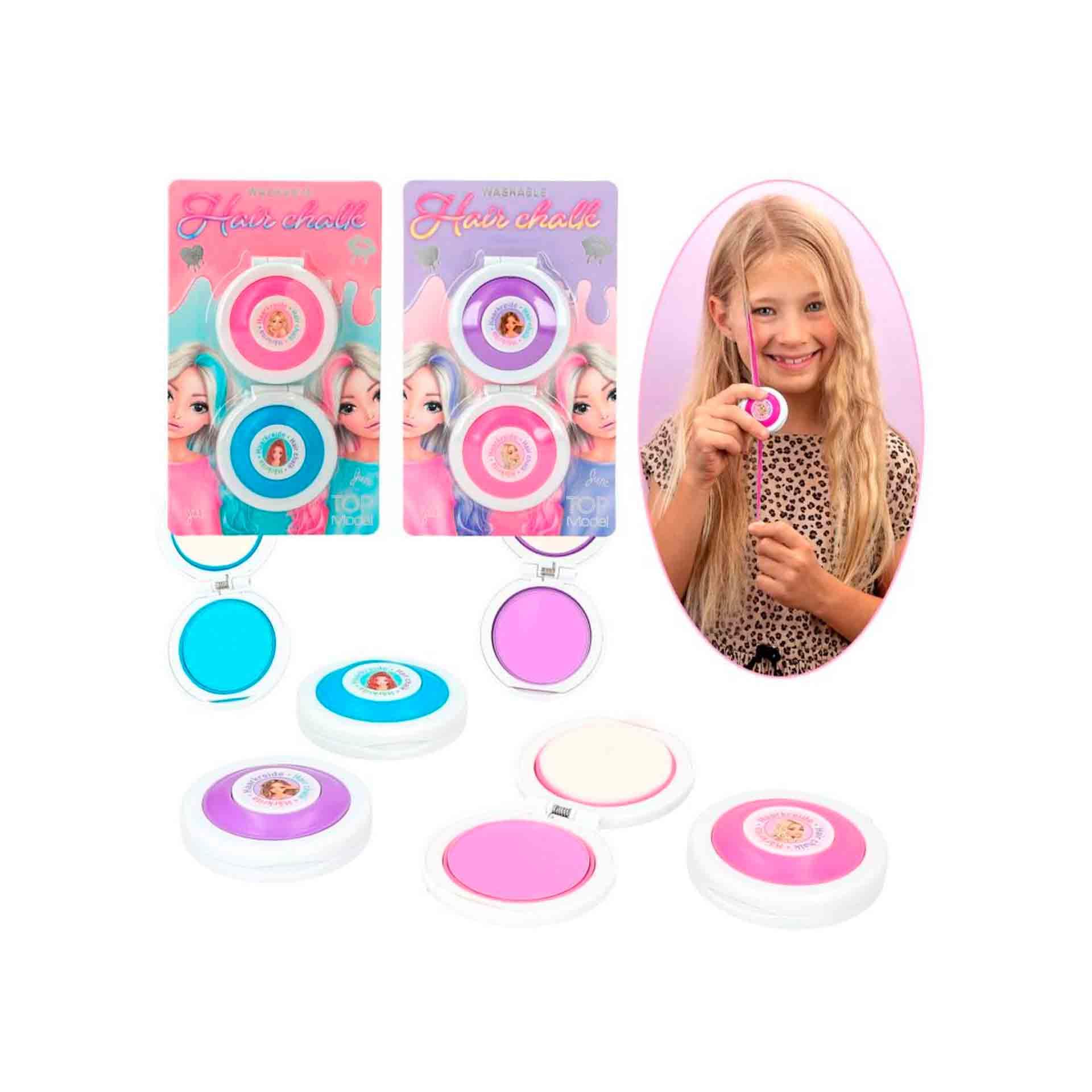 Topmodel Hair Chalk Set - 12 Vibrant Temporary Hair Colors for Girls & Women | Non-Toxic, Washable Hair Dye for Parties, Festivals & Costumes (April 2023)