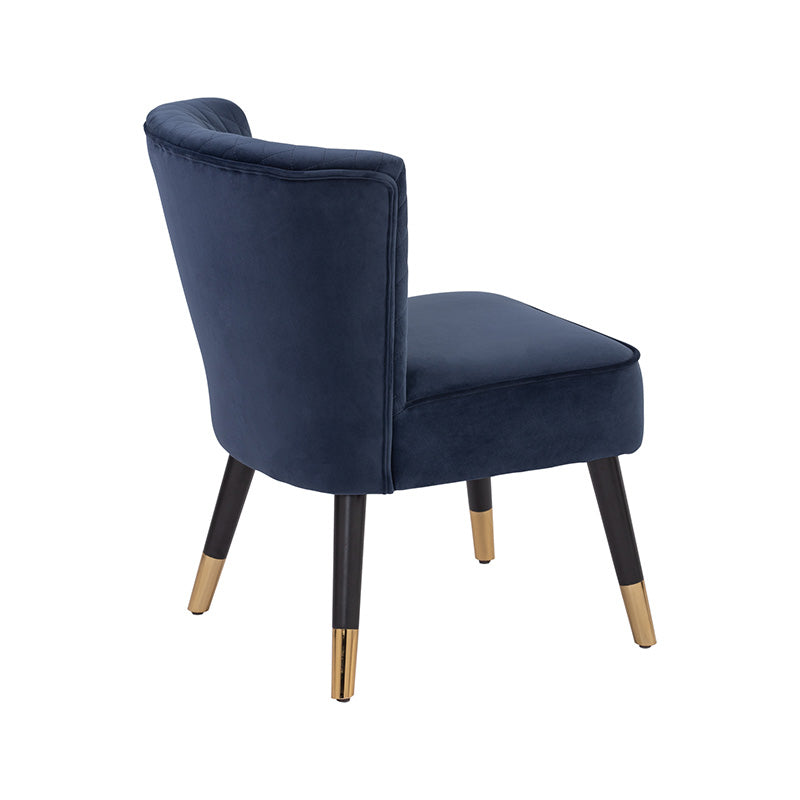 NALANIE Modern Lounge Chair - Navy Blue Upholstered Accent Chair for Living Room, Bedroom, or Office - Comfortable Reading Chair with Soft Fabric & Sturdy Frame