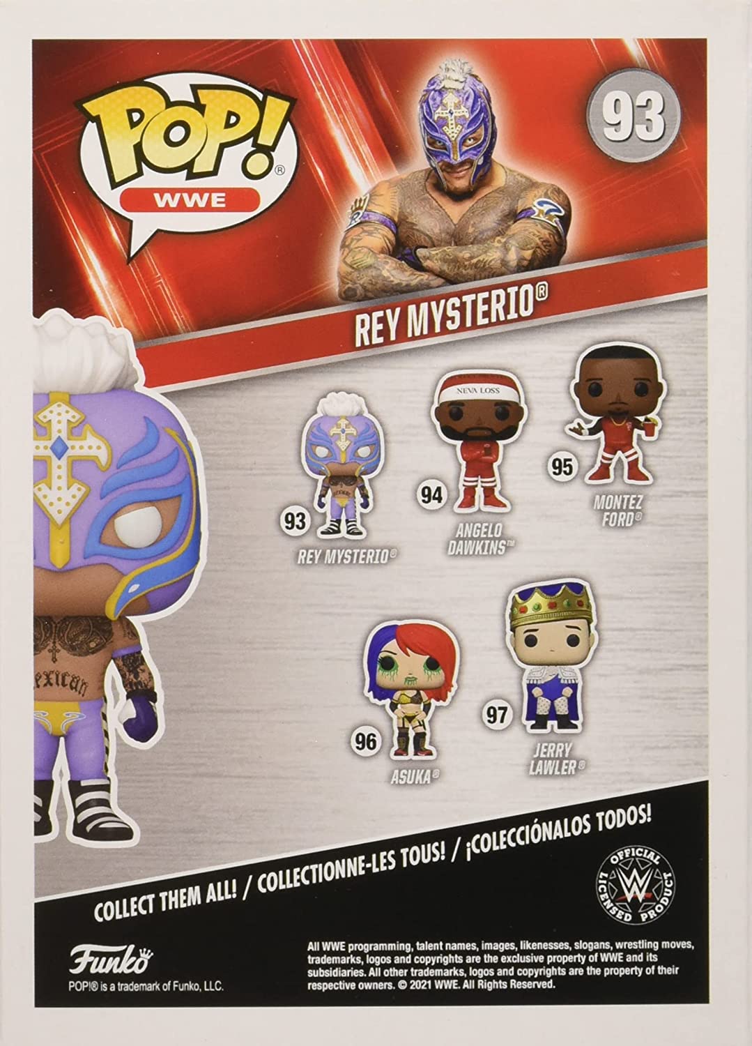 Funko Pop! Rey Mysterio WWE Action Figure - Collectible Vinyl Toy for Wrestling Fans | Perfect for Display, Gifts & WWE Memorabilia Collections