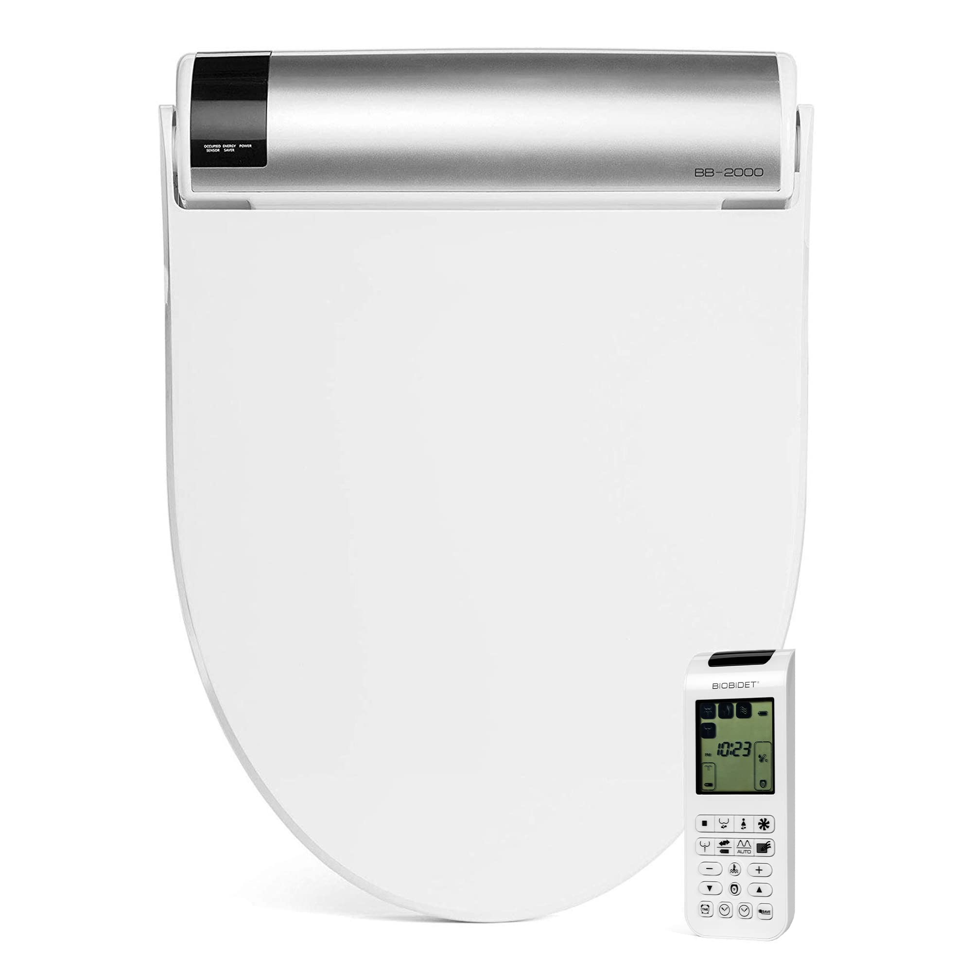 BioBidet BB2000R Bliss BB-2000 Smart Bidet Toilet Seat with Self-Cleaning Hydroflush, Hybrid Heating & Wireless Remote | White Round | Perfect for Modern Bathrooms, Elderly Care & Luxury Home Upgrades