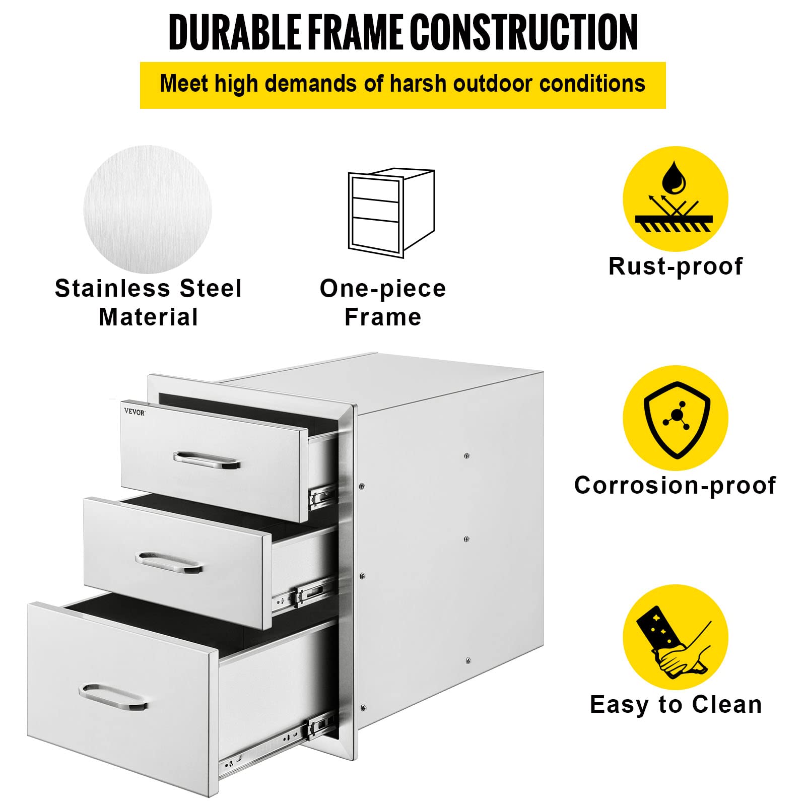 VEVOR Stainless Steel Triple Access 18