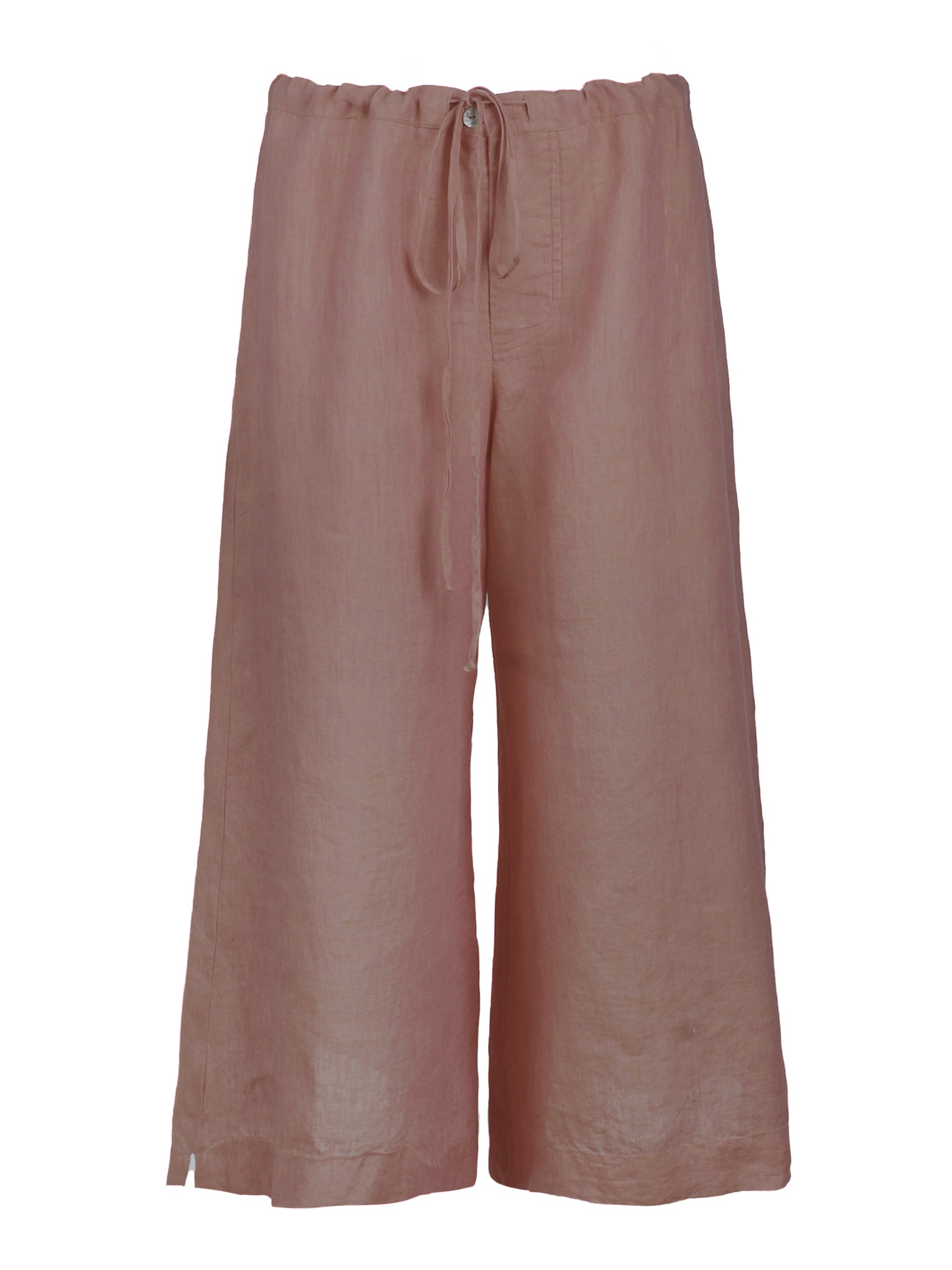 Breathable Linen Drawstring Pants for Women - Comfortable Casual Lounge Pants - Perfect for Yoga, Travel & Home Wear (Mushroom Color)