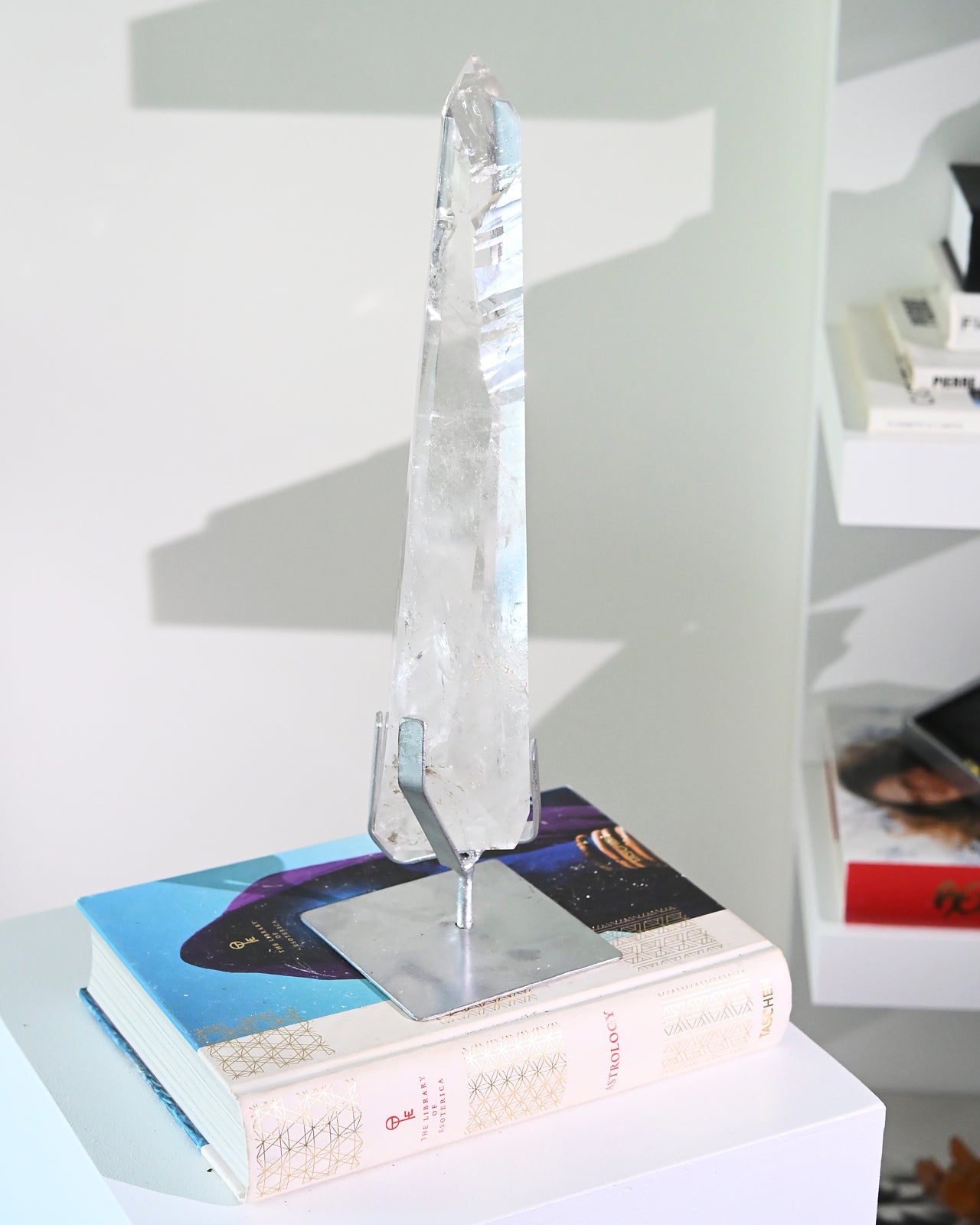 14 Inch Lemurian Seed Crystal with Stand - Healing Stone for Meditation, Reiki & Energy Work - Perfect for Home Decor, Yoga Studio & Spiritual Gifts