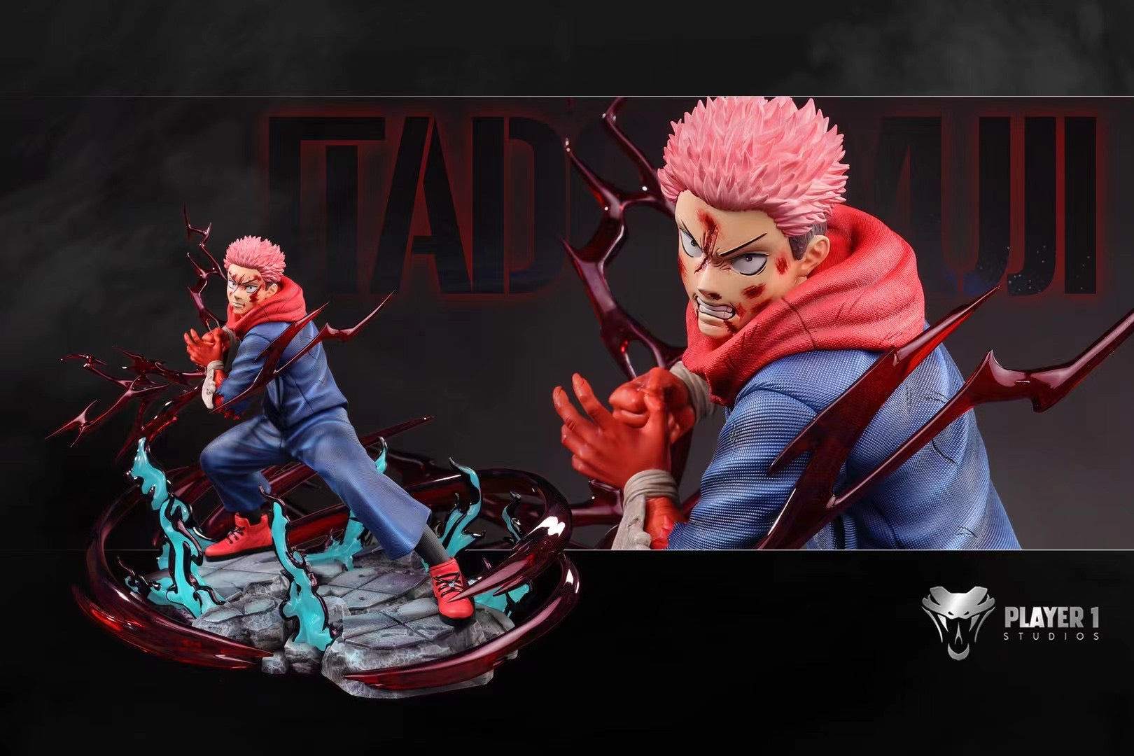 Custom Yuji Itadori Cosplay Costume - Player 1 Studio | Jujutsu Kaisen Anime Outfit for Halloween, Conventions & Cosplay Events