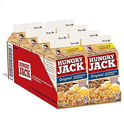 Original Hashbrowns, 4.2 Oz Carton (Pack of 8) - 100% Idaho Potatoes, Gluten Free, Non-GMO - Perfect for Breakfast, Camping & Quick Meals