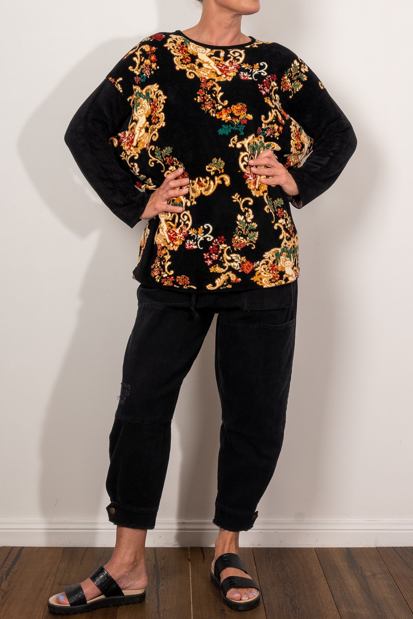 M.A. Dainty Cherub Jumper - Vintage Inspired Angel Print Sweater for Women | Perfect for Christmas, Holiday Parties & Cozy Winter Outfits