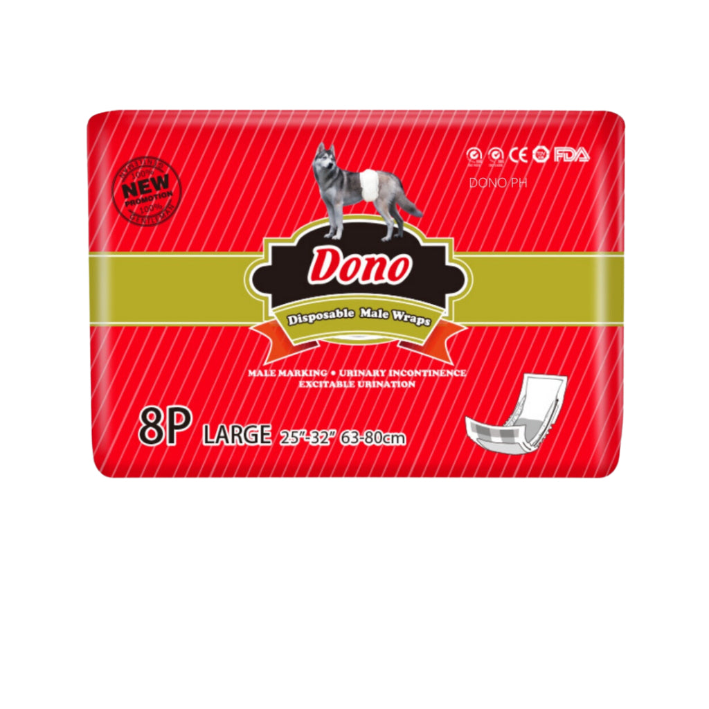**Dono Pet Disposable Puppy Diapers for Male & Female Dogs - Absorbent & Leak-Proof - Perfect for House Training, Travel & Incontinence Care**