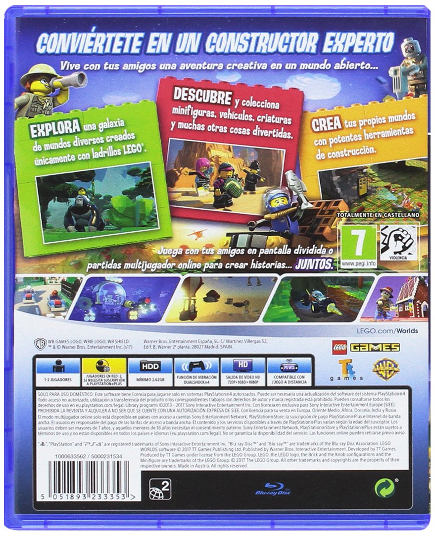 LEGO Worlds - PlayStation 4 Game | Open-World Sandbox Adventure | Build, Explore & Create Your Own LEGO Universe | Perfect for Family Game Night & Creative Play