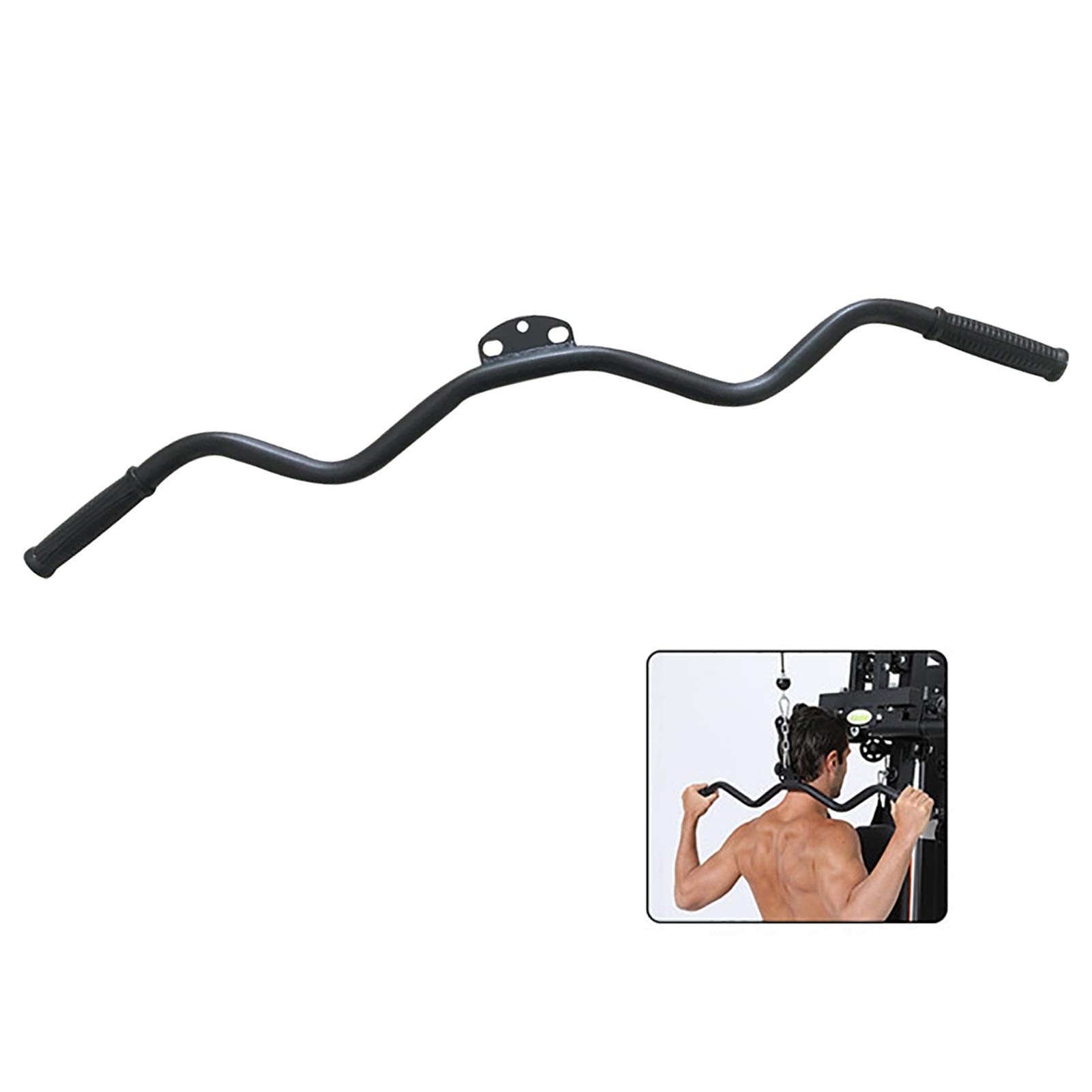 JSQC 39-inch Detachable LAT Pull Down Bar - Multi-Functional Strength Training Curl Bar with Matching Handle for Cable Machine | Perfect for Home Gym Workouts & Bodybuilding Exercises