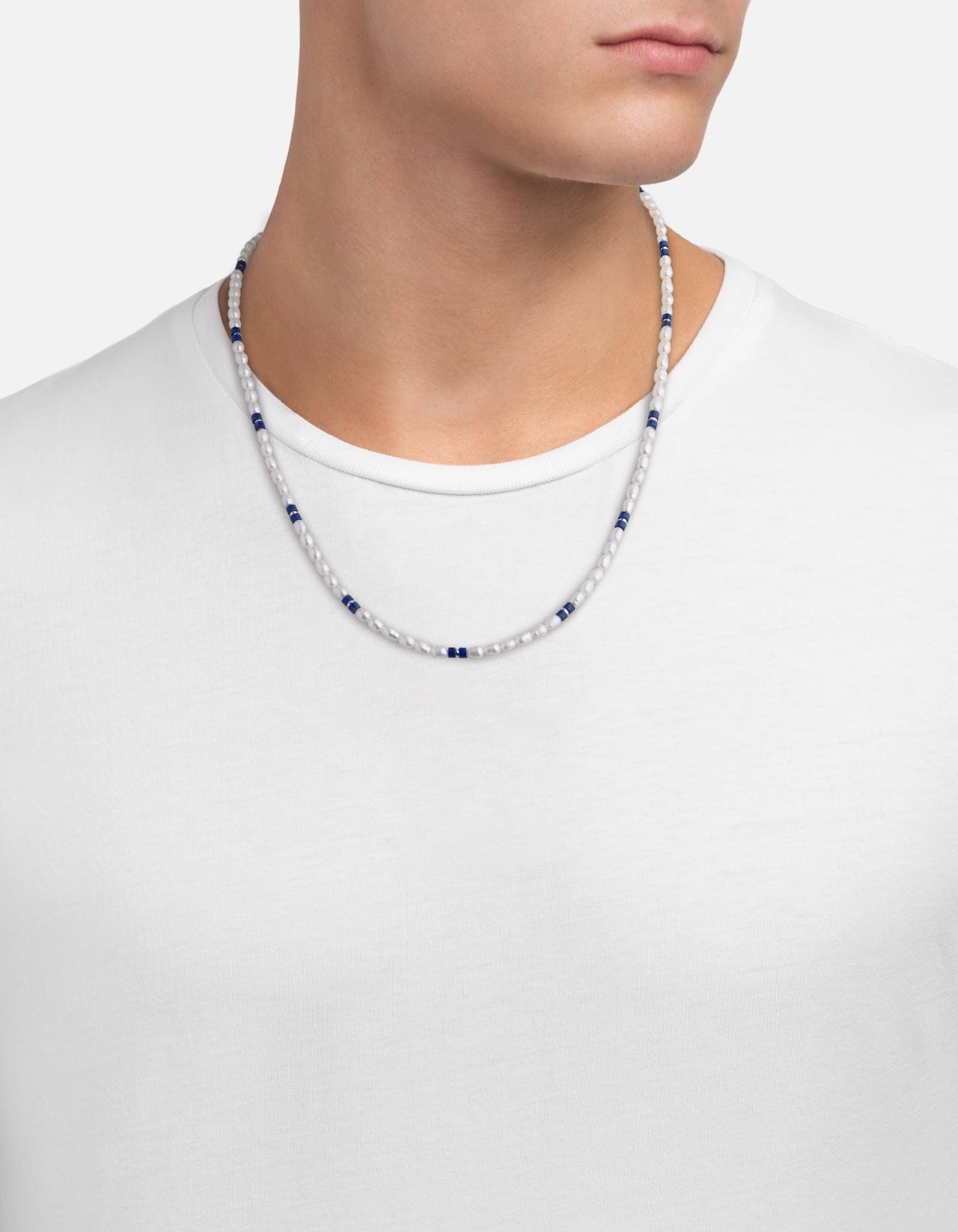 Lapis Lazuli Pearl Necklace for Women - Sterling Silver Jewelry for Elegant & Formal Occasions
