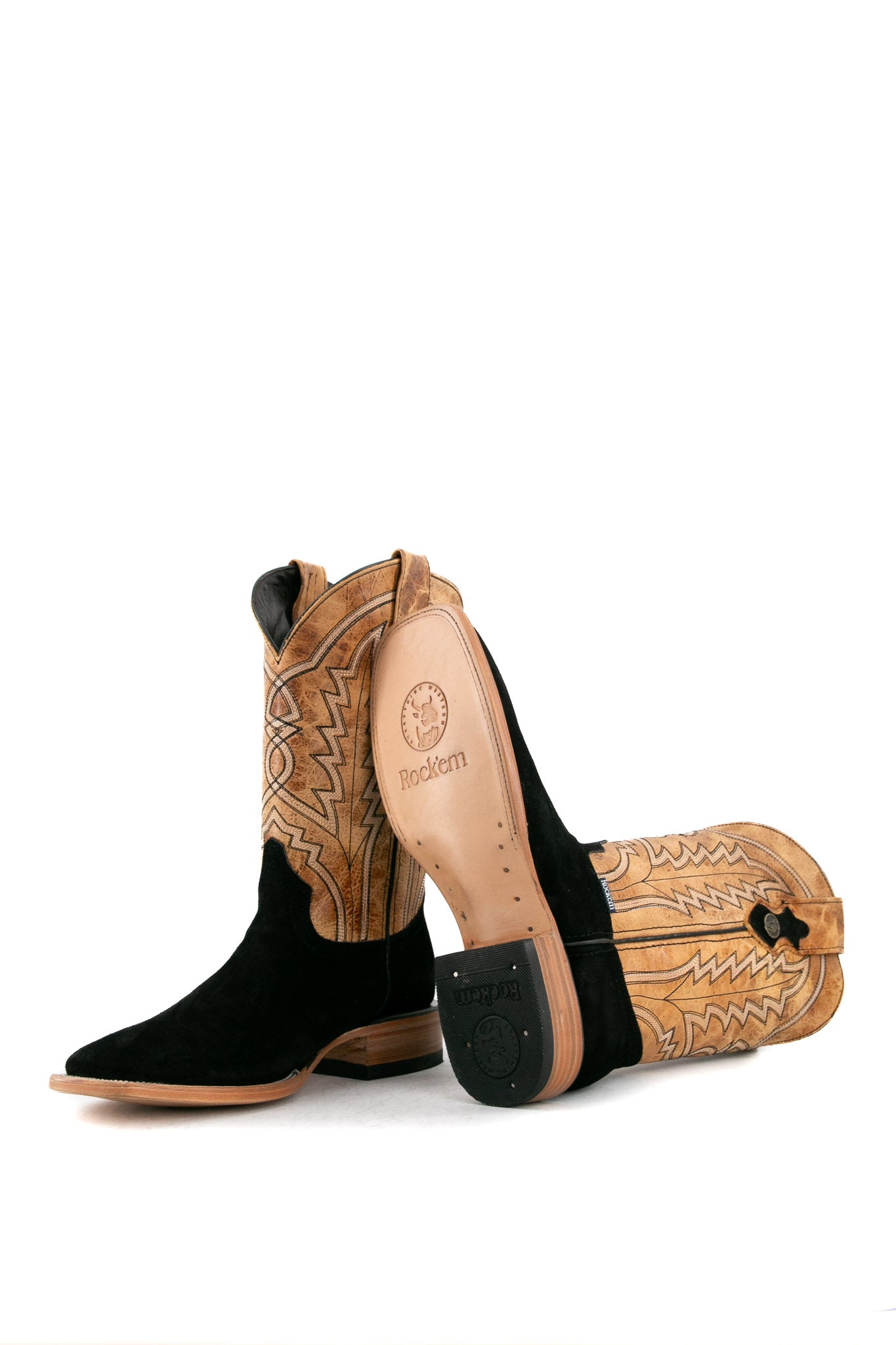 Luke Suede Square Toe Cowboy Boots for Men - Western Style Leather Boots with Comfortable Cushioning | Perfect for Rodeo, Country Music Festivals & Outdoor Adventures
