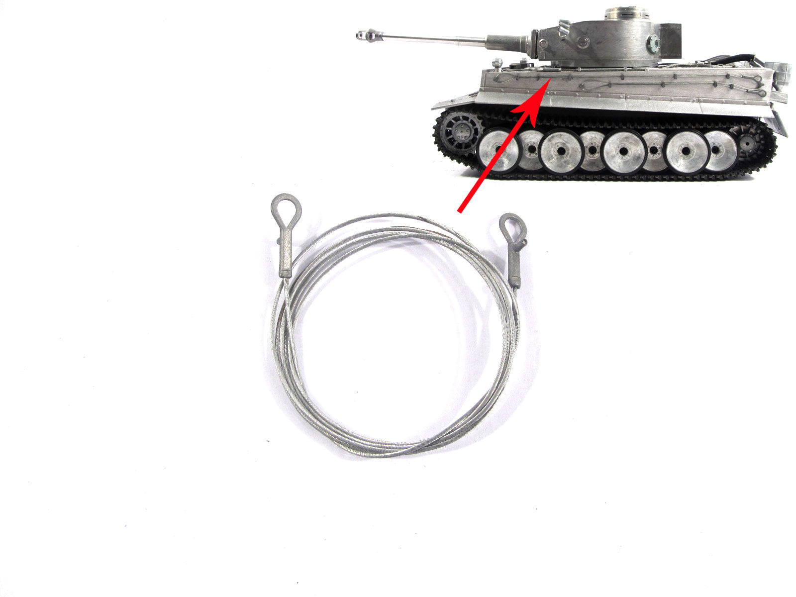 1:16 Mato Metal Turret Sprocket Machine Gun LED Tool Box Mainboard Clark TK22 Spare Part for German Tiger RTR RC Tank Model - Perfect for Military Enthusiasts & Collectors, Battle Reenactments & Display