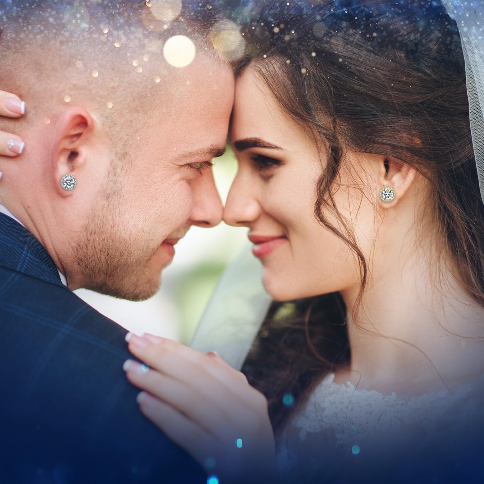 1ct-4ct D Color Moissanite Stud Earrings for Women & Men - 925 Sterling Silver with Safety Friction Back | Wedding, Anniversary, Birthday Gift & Everyday Luxury Jewelry