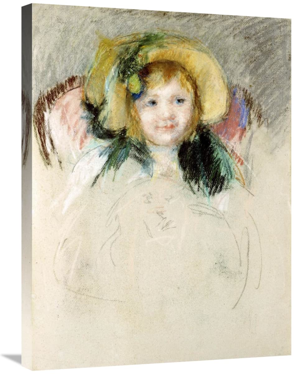 30 in. Sara in a Bonnet Art Print by Mary Cassatt - Vintage Home Decor, Nursery Wall Art, Living Room Painting