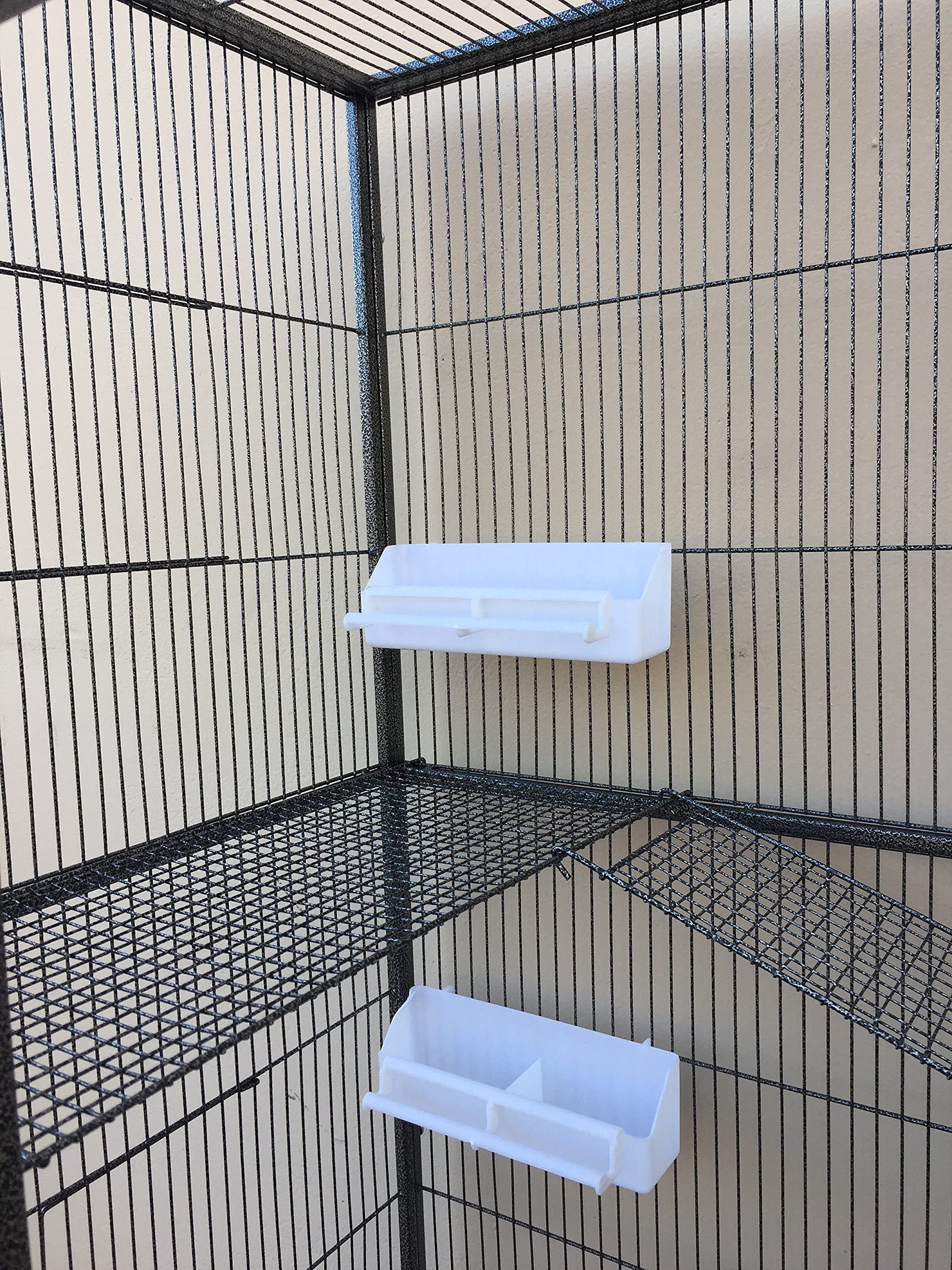 Extra Large 5-Tier Wrought Iron Small Animal Cage - Chew-Proof Metal Enclosure for Ferrets, Squirrels, Chinchillas & Sugar Gliders | Easy-Clean Pull-Out Tray & Removable Rolling Stand | Perfect for Small Pet Homes, Play Areas & Vet Clinics
