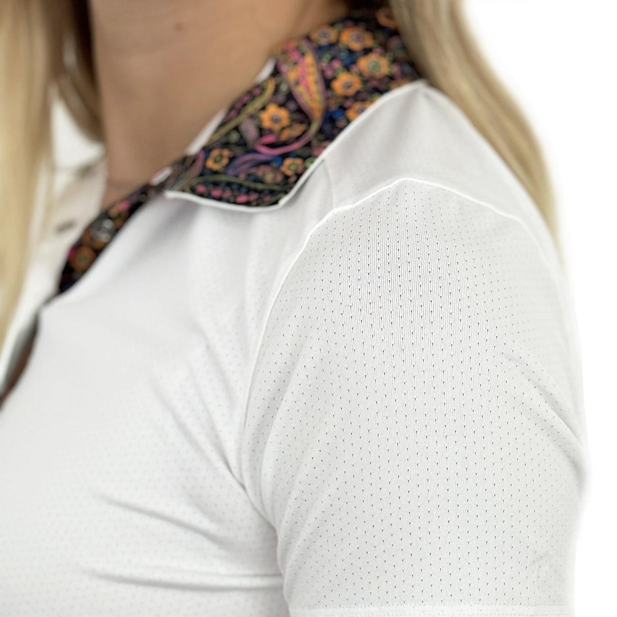 Essex Classics Women's Stylish Paisley Print Short Sleeve Blouse - Perfect for Office Wear & Casual Outings
