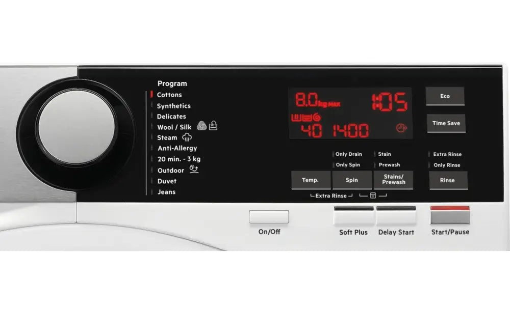 AEG LF6ES8431A 8kg 6000 Series Front Load Washing Machine with ProSense Technology - Energy Efficient & Quiet Laundry Solution for Apartments & Small Homes