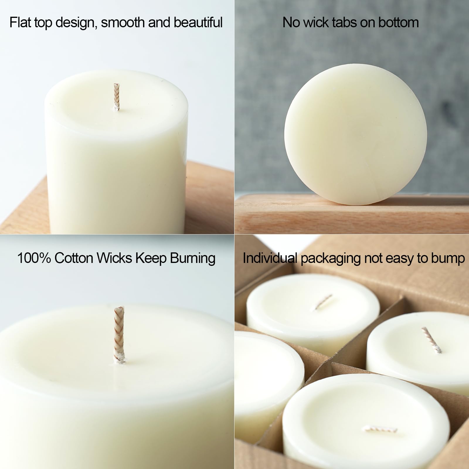 Unscented Ivory Pillar Candles - 6 Pack (2.8x3 Inches) | 30-Hour Burn Time, Dripless Design - Perfect for Weddings, Parties, Spa Decor, Home Gatherings & Romantic Dinners | Elegant Table Centerpiece for Special Occasions