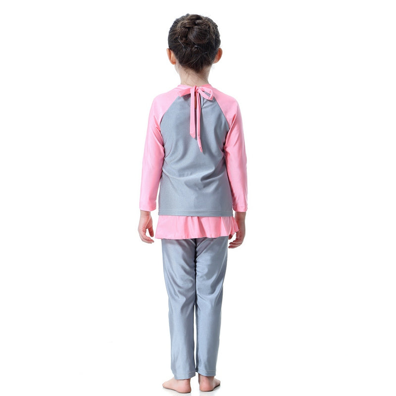 3-Piece Girls Burkini Swimwear Set - Modest Muslim Swimsuits for Kids - Perfect for Beach, Pool & Water Activities