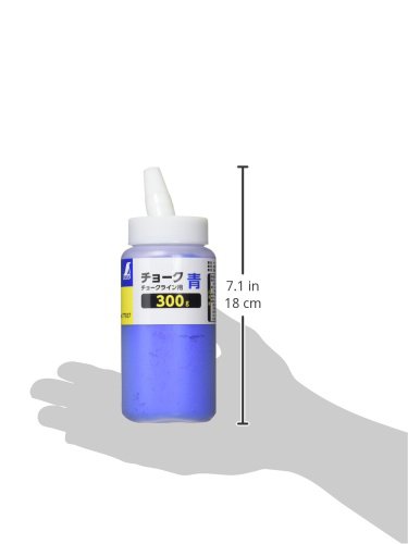 Shinwa Sokutei 77937 Premium Blue Line Chalk Powder - 10.6 oz (300g) for Construction, Carpentry & DIY Projects - High Visibility Marking Tool for Floor Layouts, Concrete Work & Woodworking