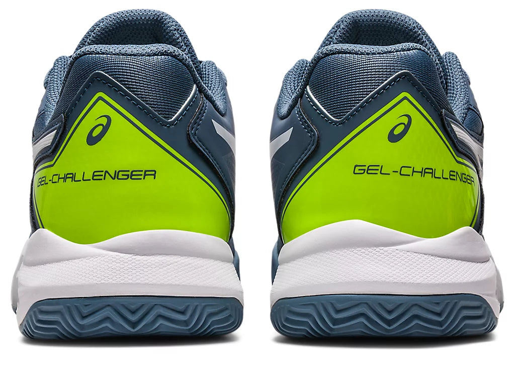 ASICS Men's Gel Challenger 13 Clay Court Tennis Shoes - Steel Blue/White | Padel & Clay Court Performance | Perfect for Competitive Matches & Training