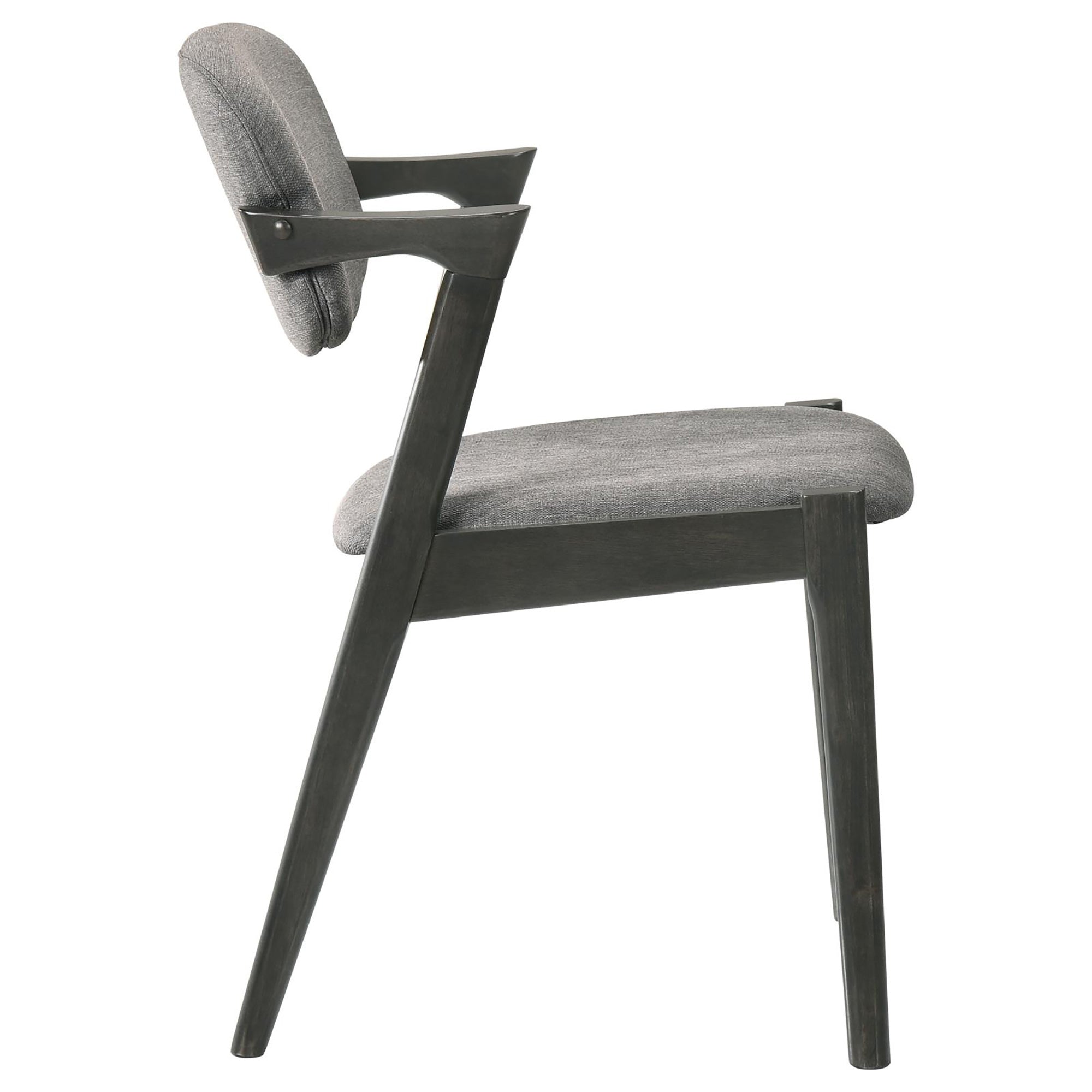 Stylish Brown Grey & Black Dining Chairs (Set of 2) - Modern Kitchen & Dining Room Furniture for Home & Restaurant Use