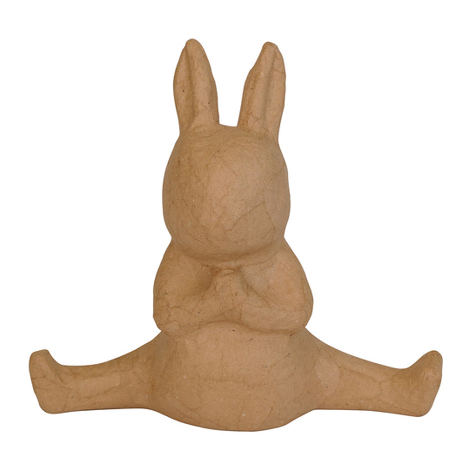 Handmade Papier Mâché Yoga Rabbit Statue - Boho Home Decor & Meditation Gift - Perfect for Yoga Studios, Zen Spaces & Mindful Living