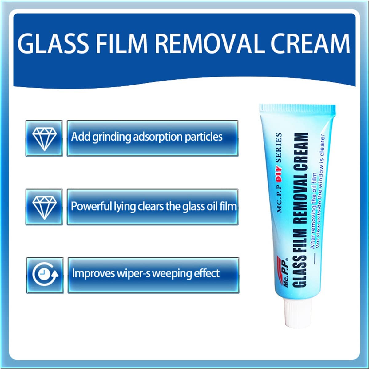 2023 New Model Car Glass Oil Film Cleaner with Sponge - Windshield Cleaning Paste, Water Spot Remover & Long-Lasting Protection (1PC) | Perfect for Auto Detailing, DIY Car Care & Professional Window Cleaning
