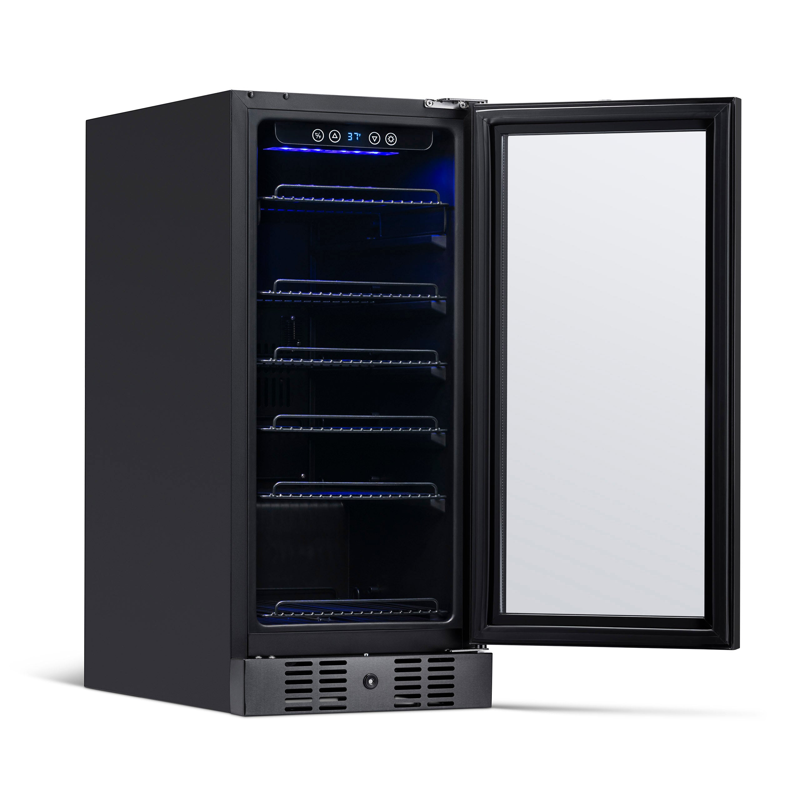 Newair® 96 Can Built-In Black Beverage Refrigerator - Perfect for Home Bars, Offices, and Entertaining Spaces