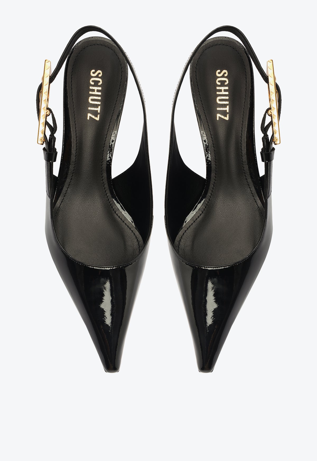 Ciara Mid Heel Patent Leather Pumps for Women - Elegant Pointed Toe Dress Shoes for Office, Party & Wedding - Comfortable & Stylish High Heels