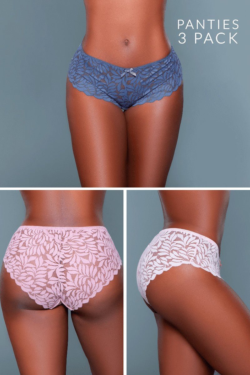 BeWicked Women's Livvy Hipster 3 Pack - Comfortable Cotton Underwear Set for Everyday Wear | Perfect for Work, Lounge & Sleep