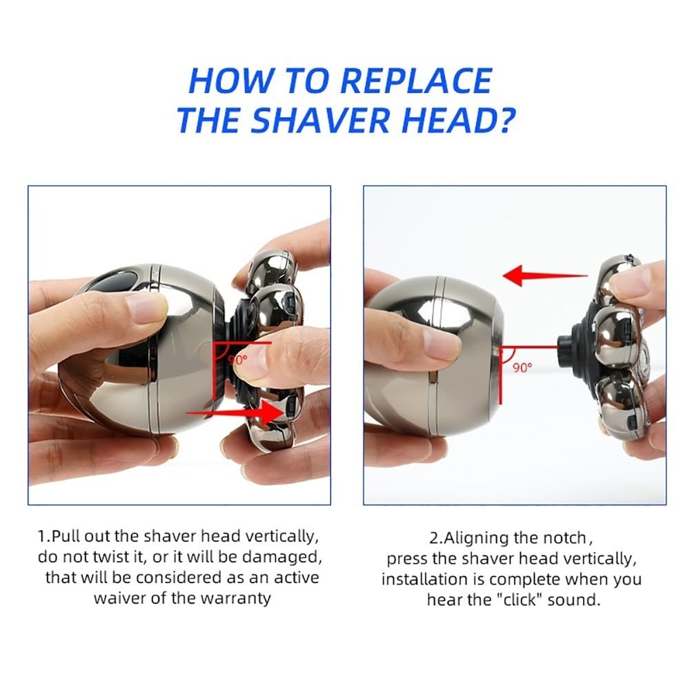 5-in-1 Electric Head Shaver for Men - Rechargeable Wet/Dry Bald Head Shaving Machine with Beard Trimmer & LCD Display | Perfect for Travel, Home Grooming & Barber Shops