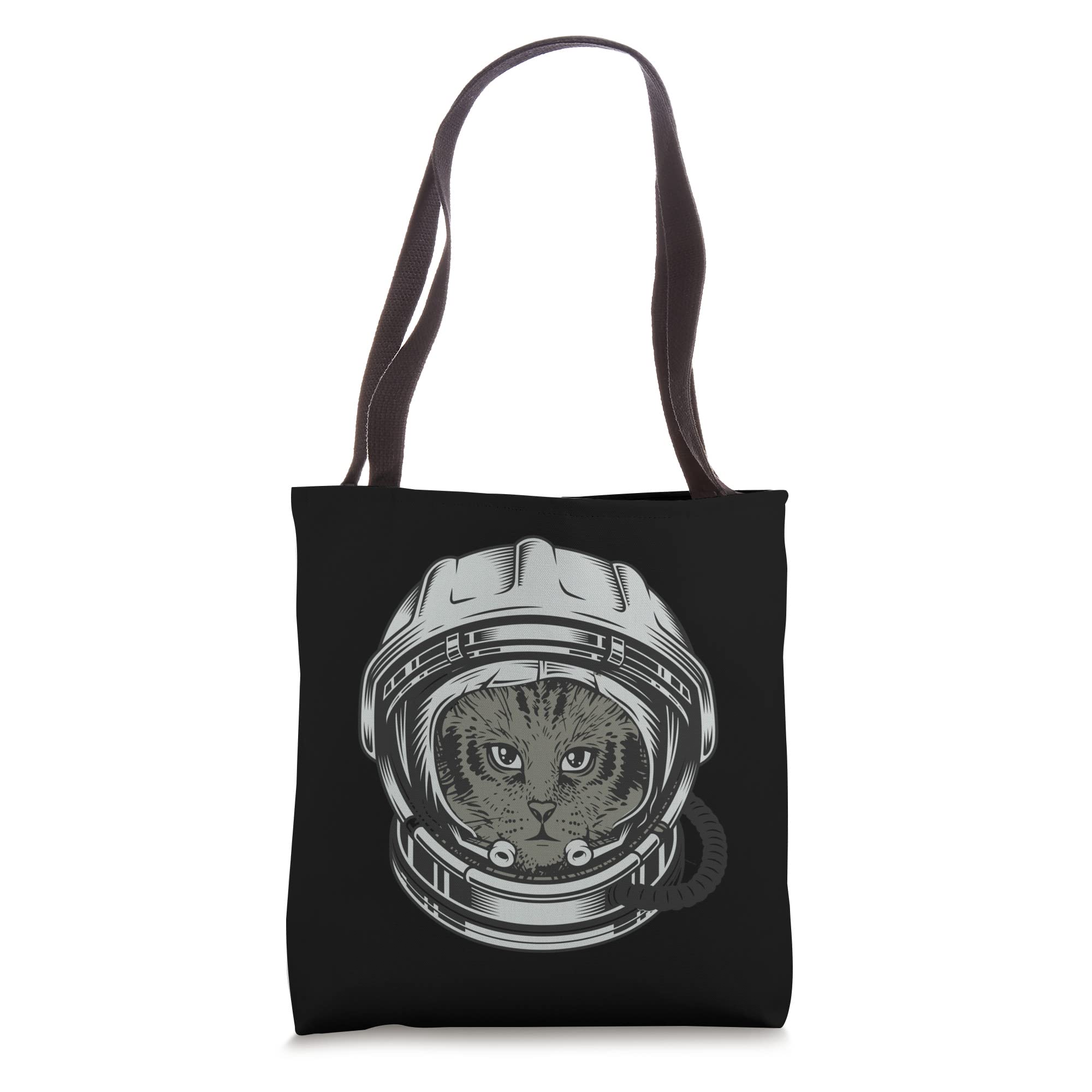 Stylish Cat Astronaut in Space Tote Bag - Cute Galaxy Themed Reusable Shopping Bag for Women & Men - Perfect for Grocery Shopping, Beach Trips & Work Commute