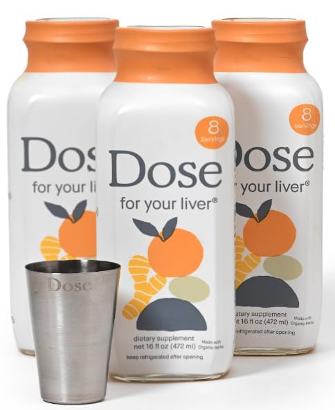 Organic Milk Thistle Liver Cleanse Supplement with Turmeric, Dandelion, Ginger & Orange – Detox & Repair Formula for Optimal Liver Function – 16oz Bottle, 3 Pack (3 Weeks Supply) – Supports Digestion & Natural Detox After Meals or Alcohol Consumption