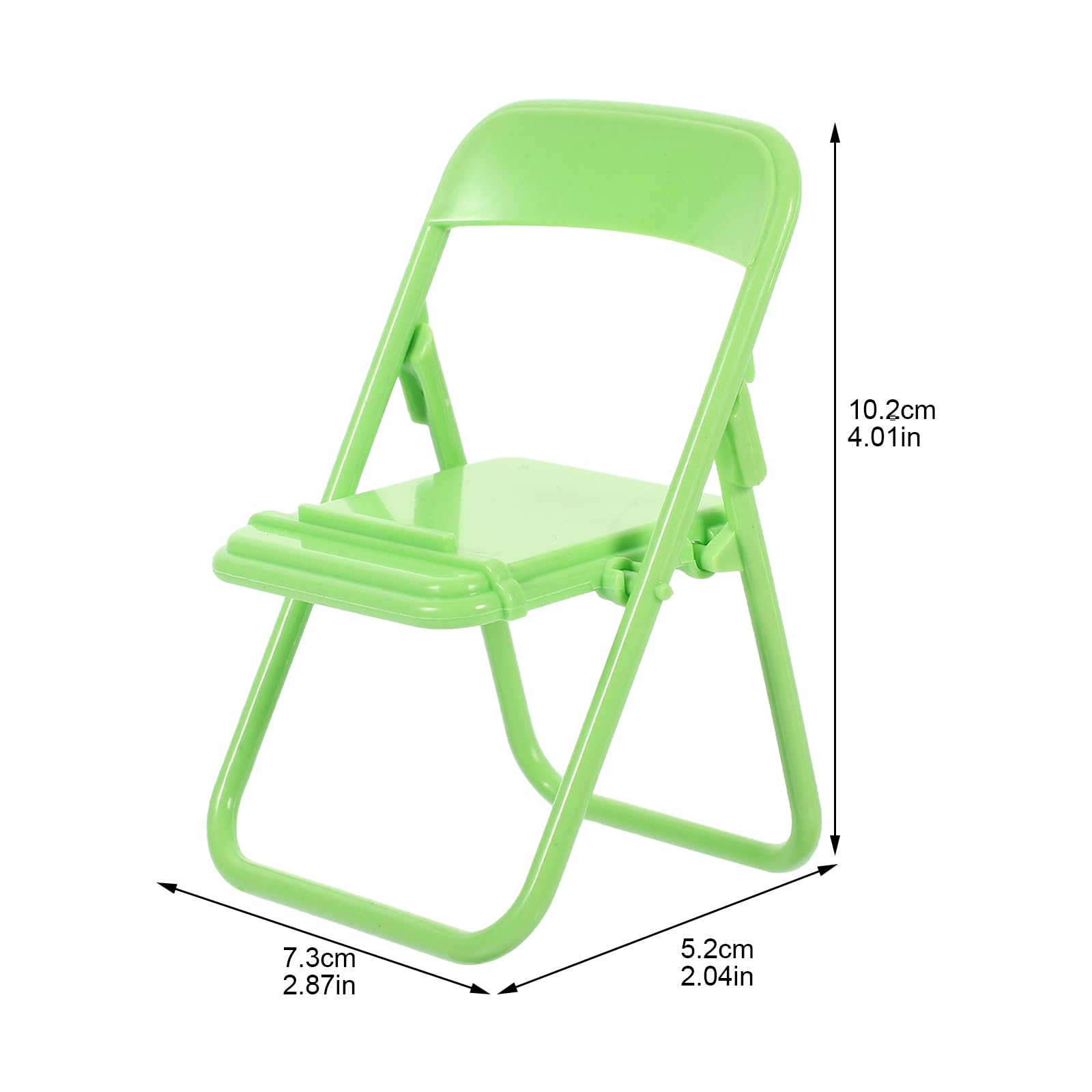 Toyvian 3Pcs Miniature Folding Chairs - 1:12 Scale Dollhouse Furniture, Phone Holder & Action Figure Accessories for Desktop Decor | Perfect for Dollhouse Scenes, Photography Props & Collectible Displays